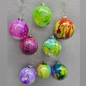 Alochol Ink Ornaments